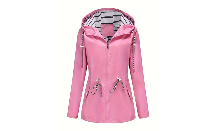 Image 9: Athletic Windbreaker Jacket Water-Resistant Raincoat