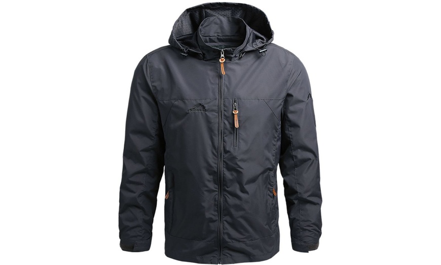 Image 11: Outdoor Hiking Windproof Men's Sports Jacket 