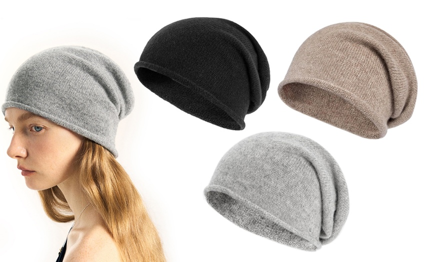 Image 1: Bonnet en cachemire