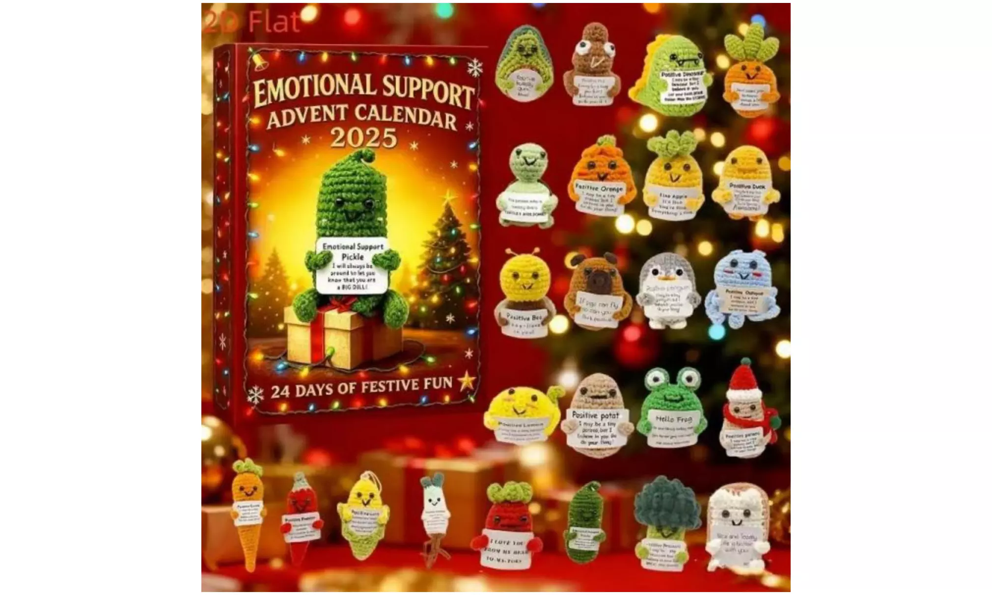 2D Acrylic Design Emotional Support Christmas Advent Calendar - Image 3