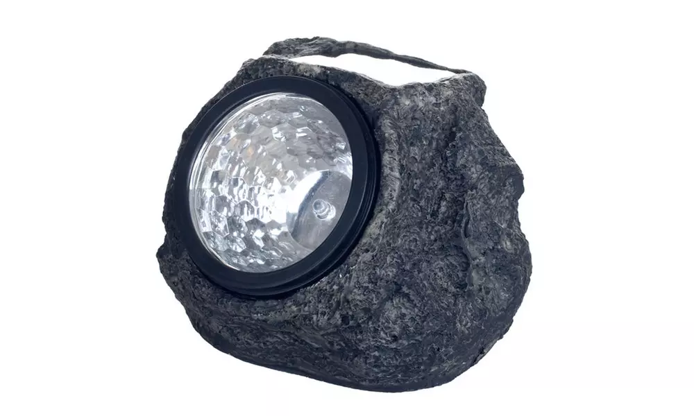 Pure Garden Solar Powered LED Rock Lights Set (4-Piece) - Second Medium
