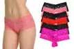 Lace Crotchless Thong or Cheeky Panties (2-Pack or 6-Pack) - Second Medium
