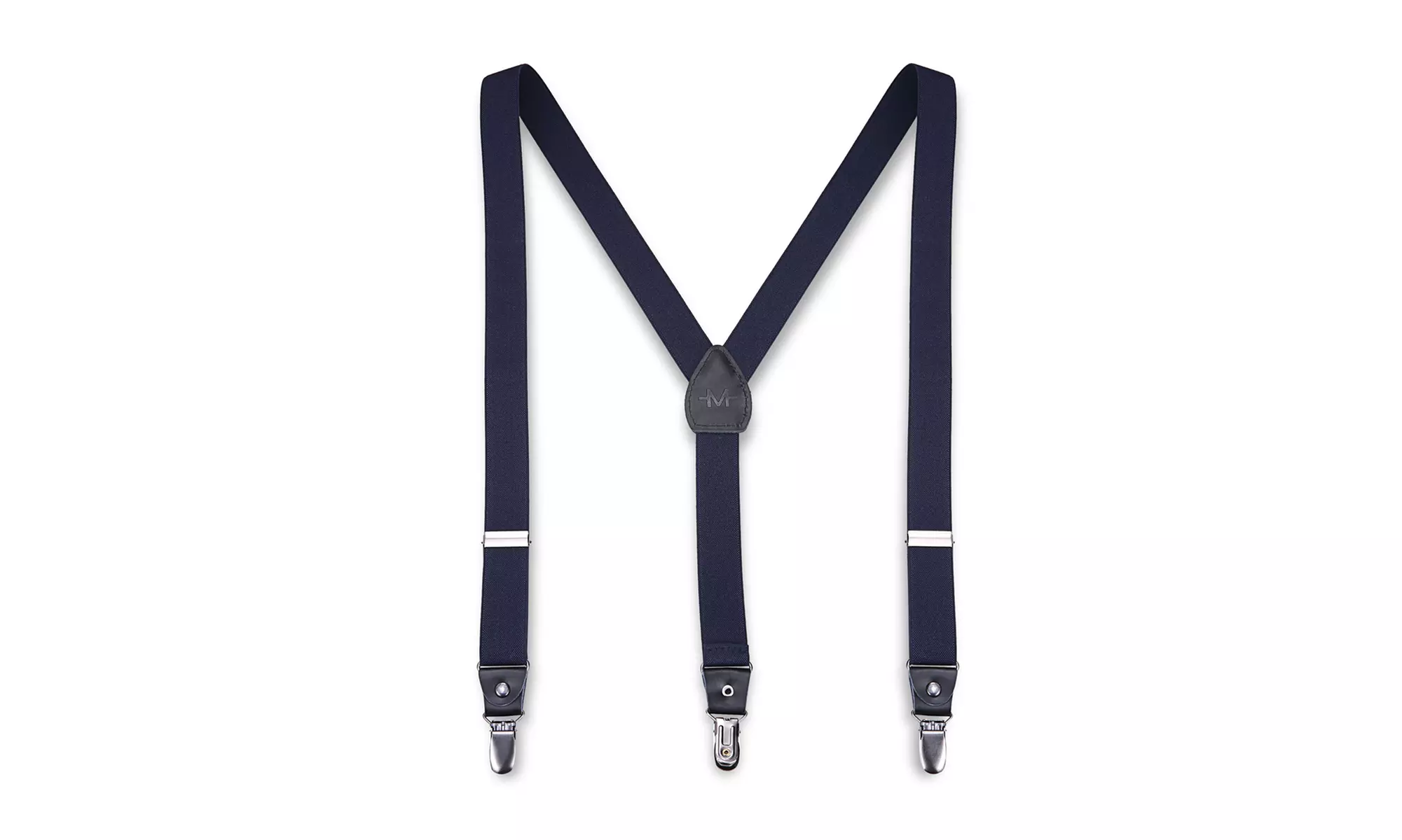 Men's Textured Strap 1" Wide Suspender Bow Tie