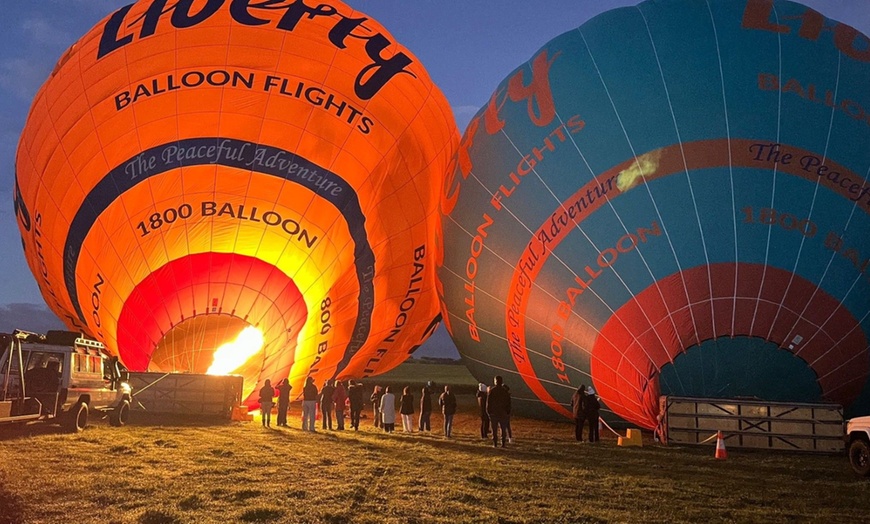 Image 1: Yarra Valley Sunrise Hot Air Balloon Experience with Panoramic Views 