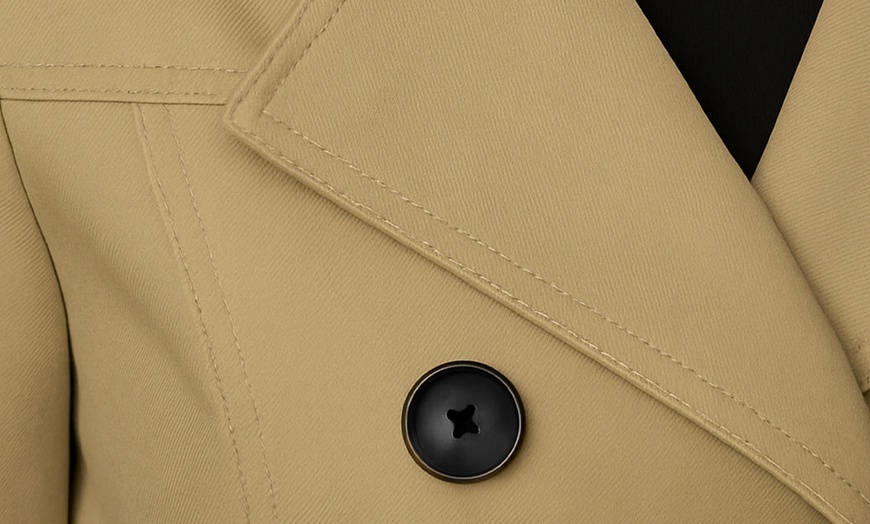 Image 3: Enzo Women's Trench Coat; Water-Resistant and Stylish Design