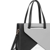 Image 2: Women PU Leather Classy Contrast Panel Shoulder Bag