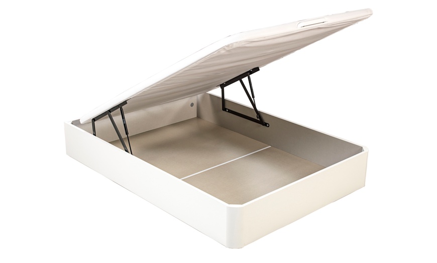 Image 3: Canapé Abatible Altura 32cm Blanco ENVIO, MONTAJE Y RECOGIDA ANTIGUO GRATIS, Gran Capacidad, Madera, Tapa 3D