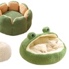 Image 1: Pet Nesting Sleeping Bed - PETBED-WHT, PETBED-GRN, or PETBED-FROG