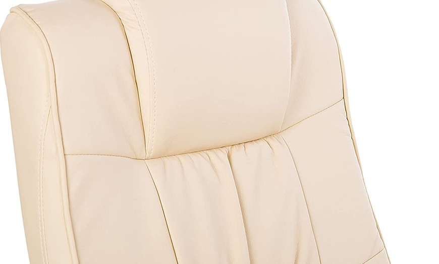 Image 4: HOMCOM Recliner Massage Chair with Footstool