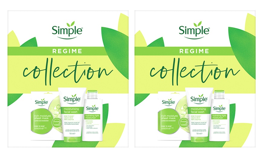 Image 3: Simple Regime Collection Sheet Mask, Facewash and Moisturiser Set 