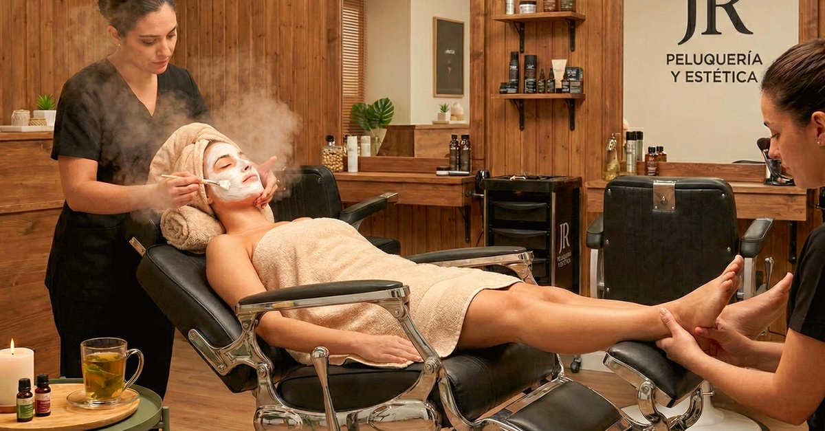 Ritual de spa capilar, higiene facial y reflexología en Madrid