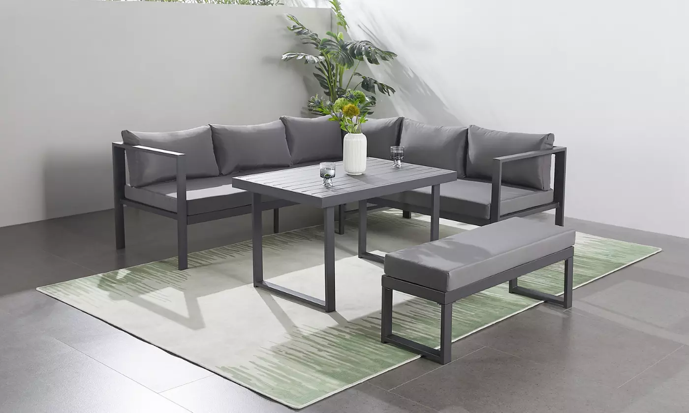 Salon de jardin avec canapé et banc Satipo par Kocoon