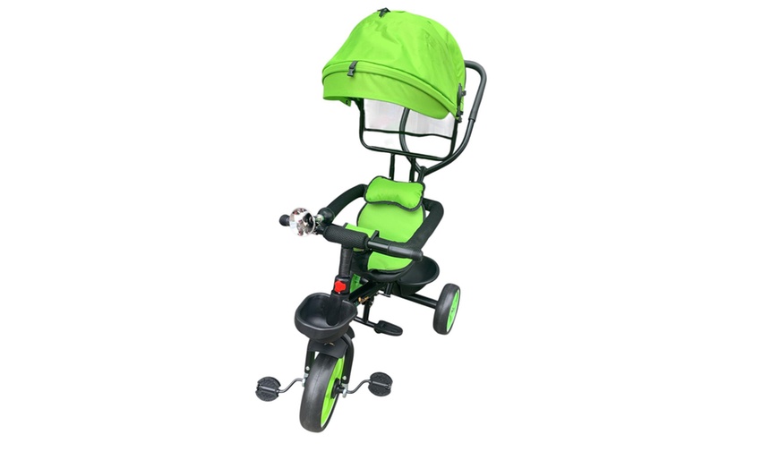 Image 3: Kids Pedal Trike 3-Wheel Stability with Parent Handle