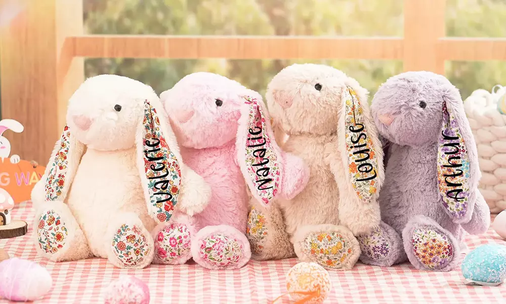 1 o 2 peluches con forma de conejito totalmente personalizables