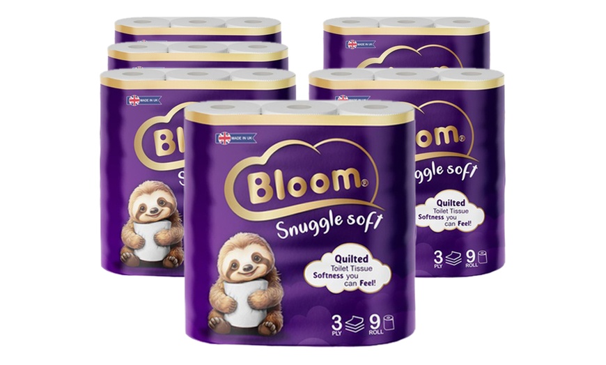 Image 1: Up To 126 Rolls of Bloom Snuggle Soft Quilted Toilet Rolls