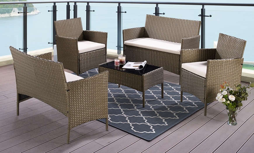 Image 1: Rattan Lounge Set
