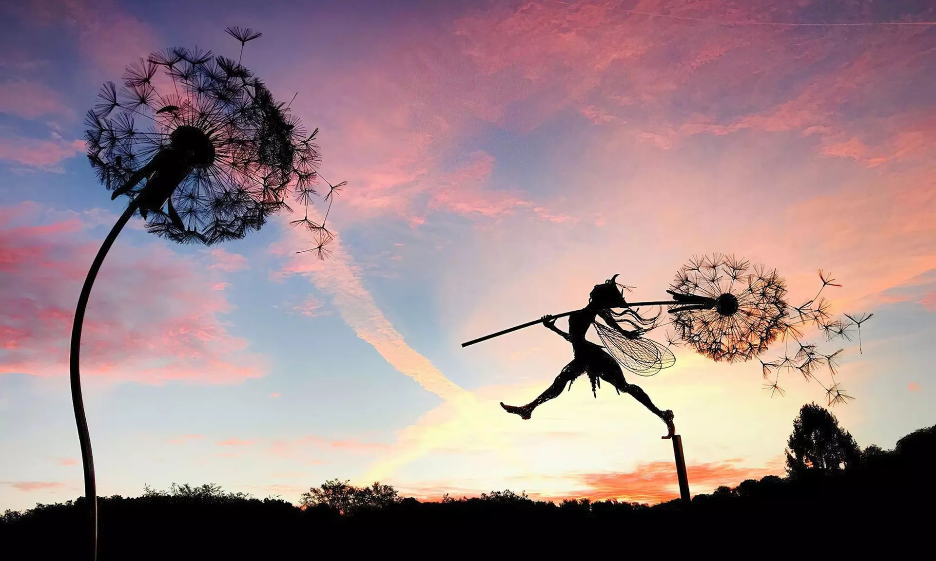 Dandelion Flower Fairy Patio Decorative Ornament