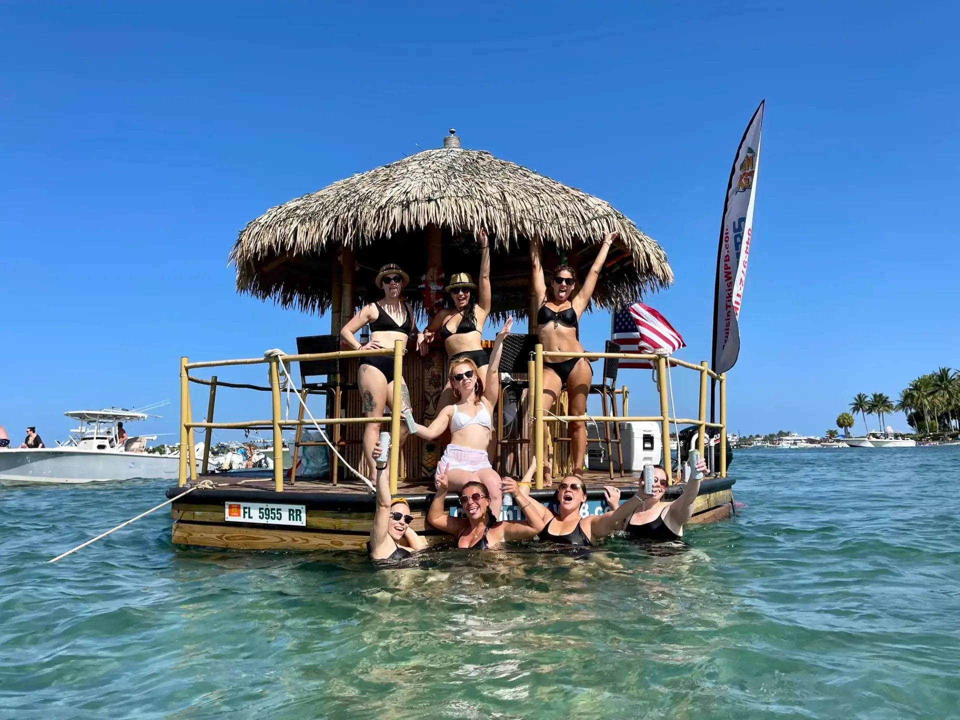Enjoy a Floating Tiki Bar Cruise Experience for Two or Four 