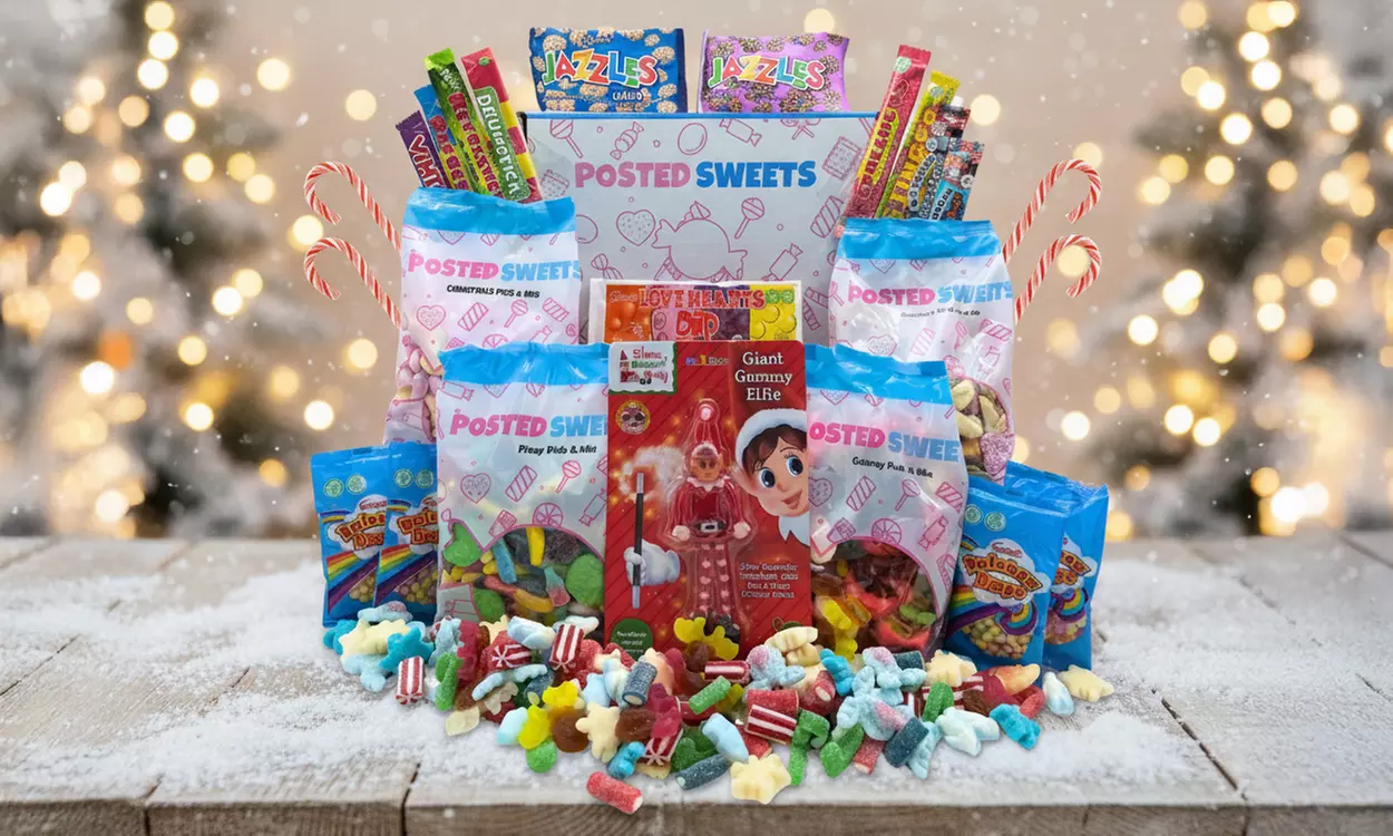 50% Discount: Ultimate Christmas Sweet Hamper | 4kg Christmas Mystery Box | 7KG Monster Christmas Sweet Bucket and More! - Primary Image