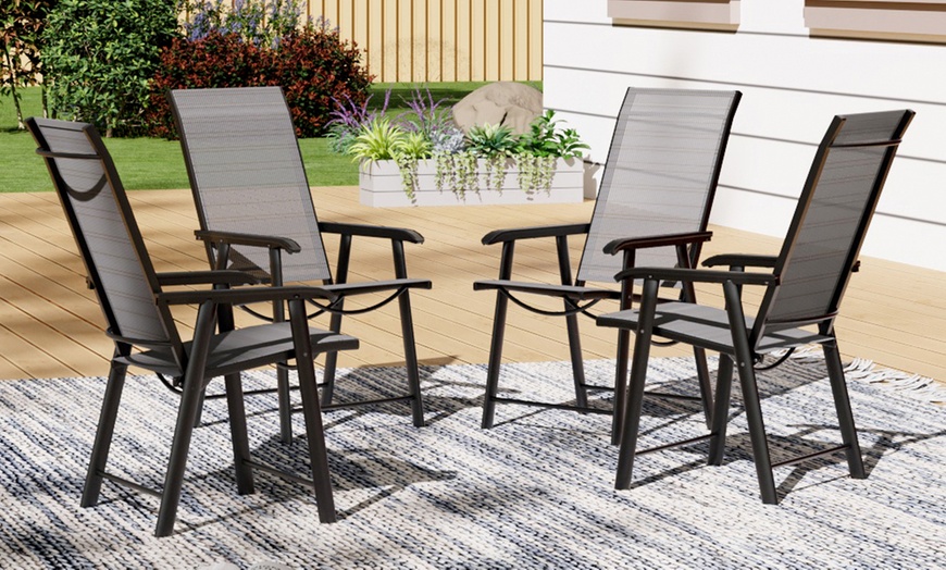 Image 3: Set of Two, Four or Six Foldable Fabric Chair