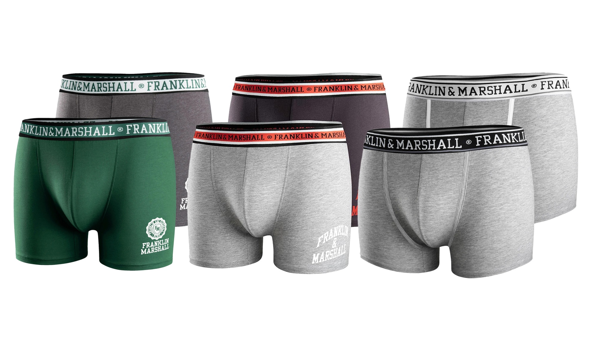 Set da 4 boxer da uomo Franklin & Marshall, disponibili in vari colori e 5 taglie