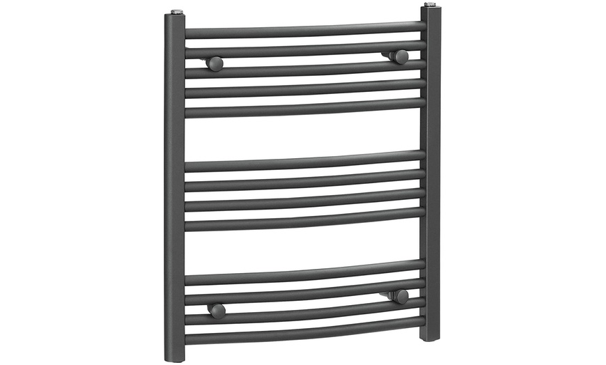 Image 2: Curved Heated Towel Rail