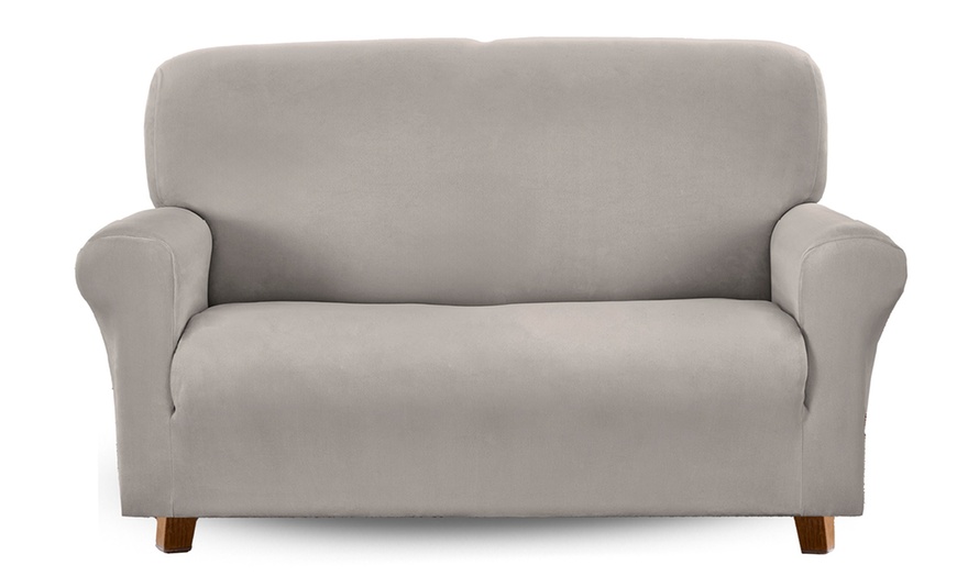 Image 23: Funda impermeable de terciopelo de poliéster para sillón o sofá