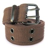 Image 5: High Quality Men Women Unisex 2 Holes Grommet Stitched Military Web Canvas Belt