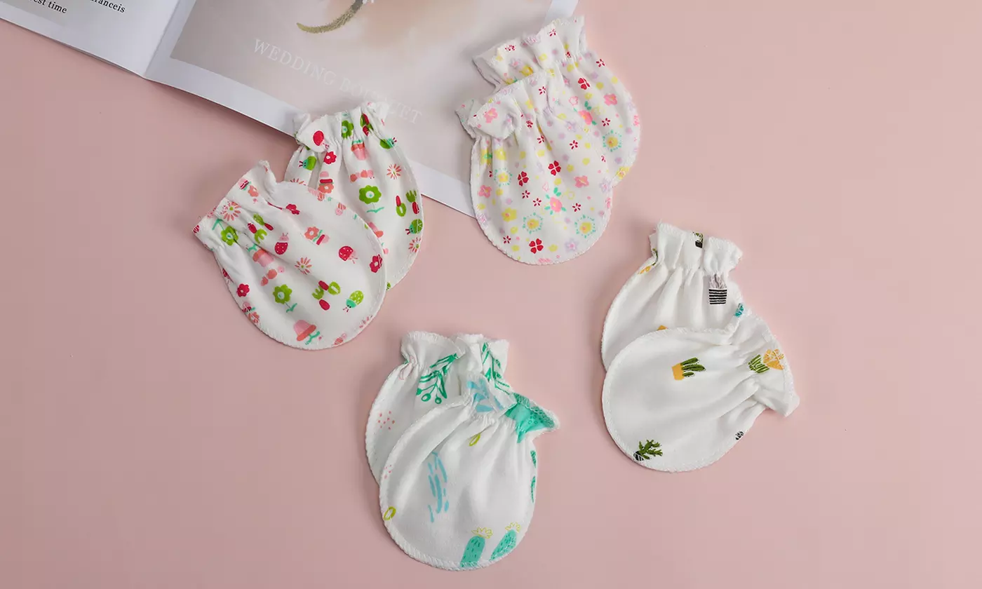 Baby Anti Scratching Soft Cotton Gloves Newborn Protection Face Scratch Mittens
