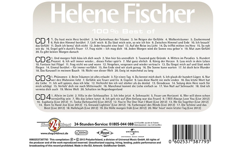 Image 2: Helene Fischer 100% Best-of 4 CDs