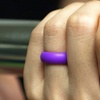 Image 8: 7 Pack Women's Silicone Wedding Bands Set Colorful Rubber Rings