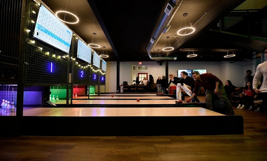 Image 1: 1-Hour Duckpin Bowling Lane Rental for up to 4