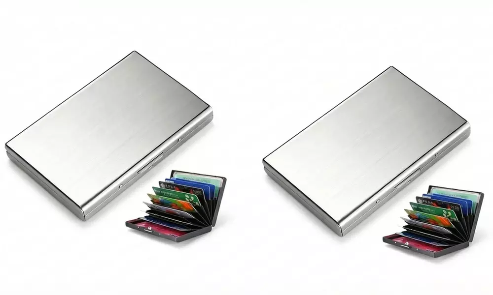 Men’s RFID Blocking Stainless Steel Card Holder Wallet