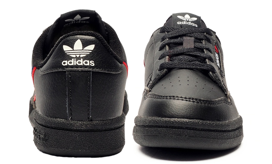 Image 3: Adidas Original Continental 80 Junior Trainers