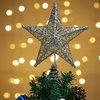 Image 5: Living And Home Christmas Star Sequins Tree Topper with LED Lights