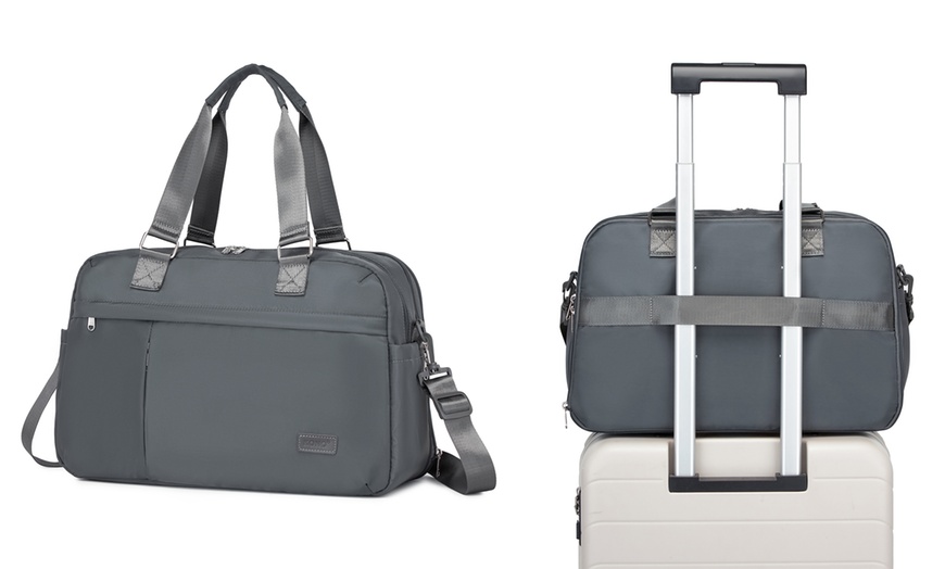 Image 3: KONO 20L Expandable Travel Duffel Bag with Wet-Dry Compartment