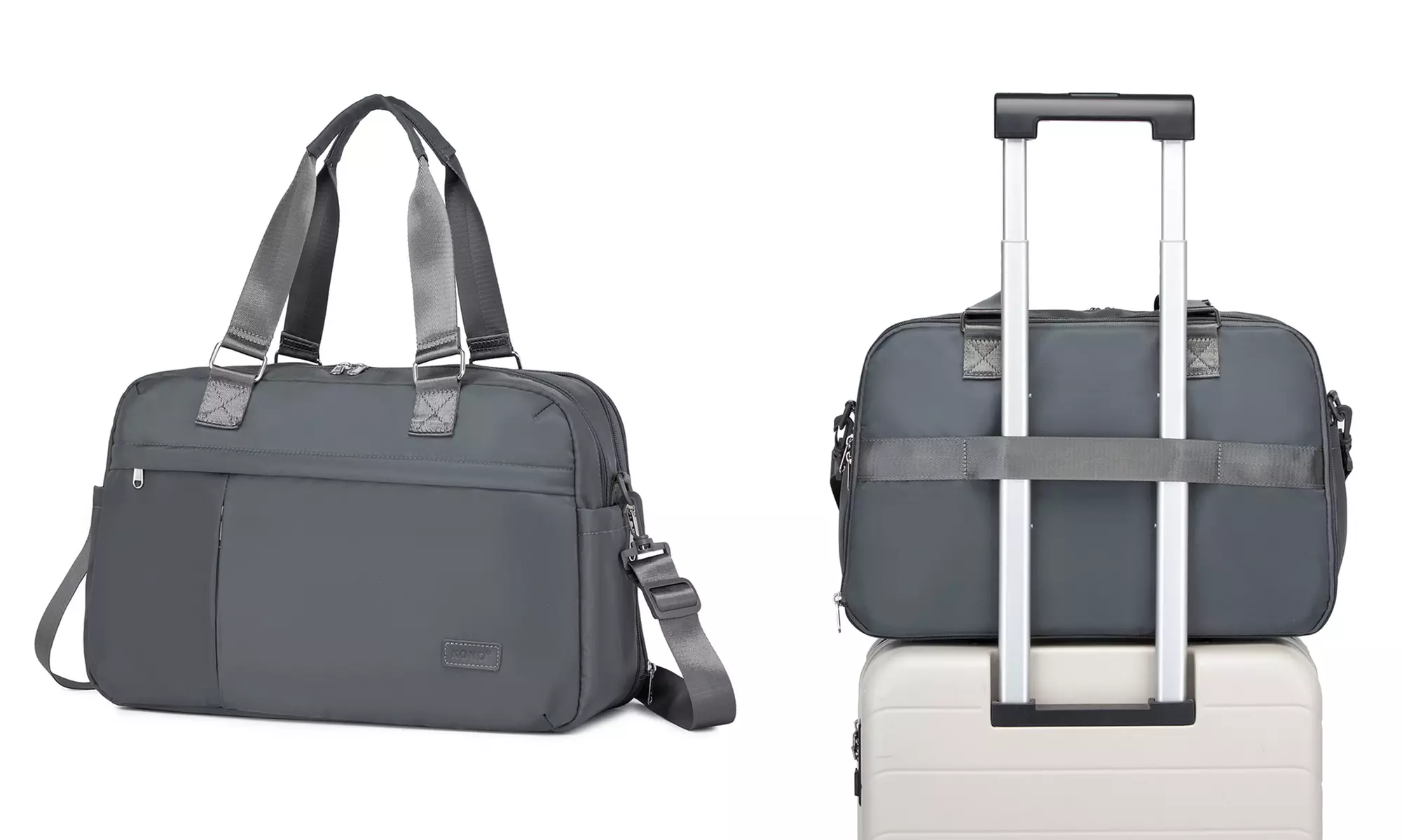 KONO 20L Expandable Travel Duffel Bag with Wet-Dry Compartment