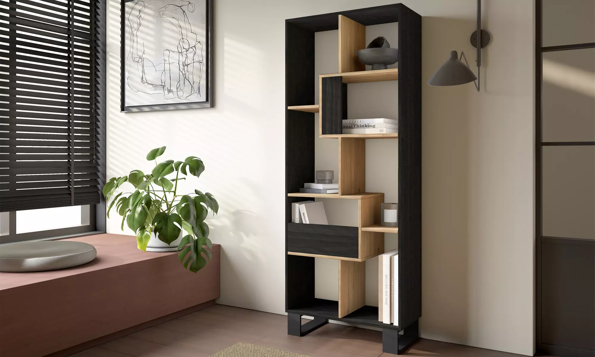 Estantería librería multiposición de diseño