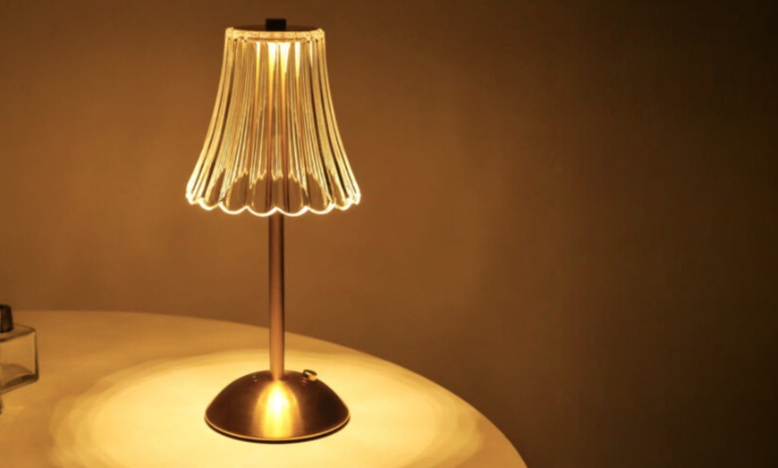 Image 4: Set of Two Crystal Metal Touch-Control Table Lamp Set