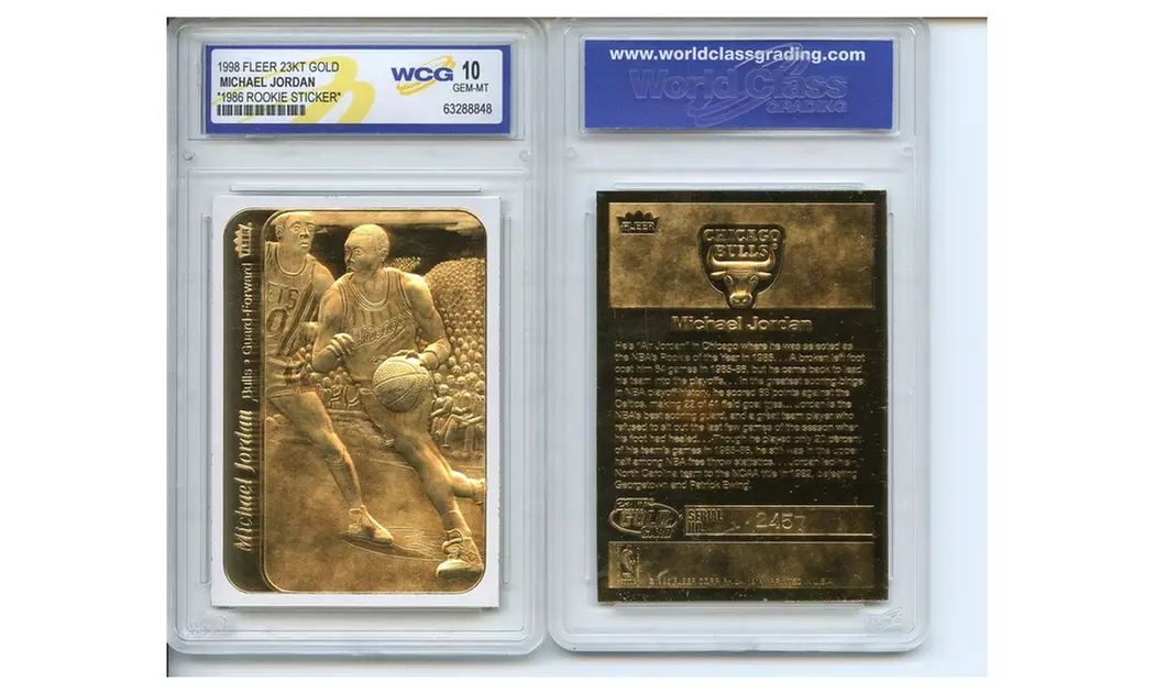 Michael Jordan Fleer NBA Anniversary Rookie Cards - Graded Gem Mint 10 (3-Pack)