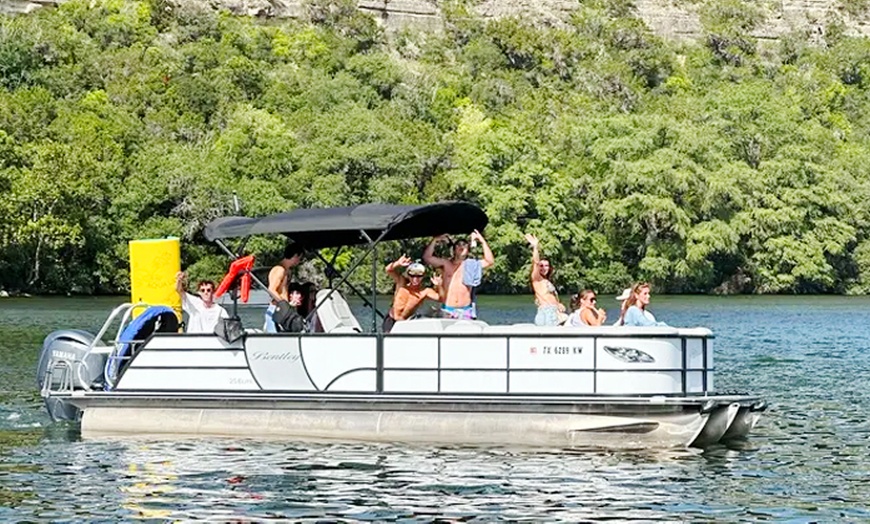 Image 4: Up to 26% Off Lake Austin Captained Pontoon Boat Rentals
