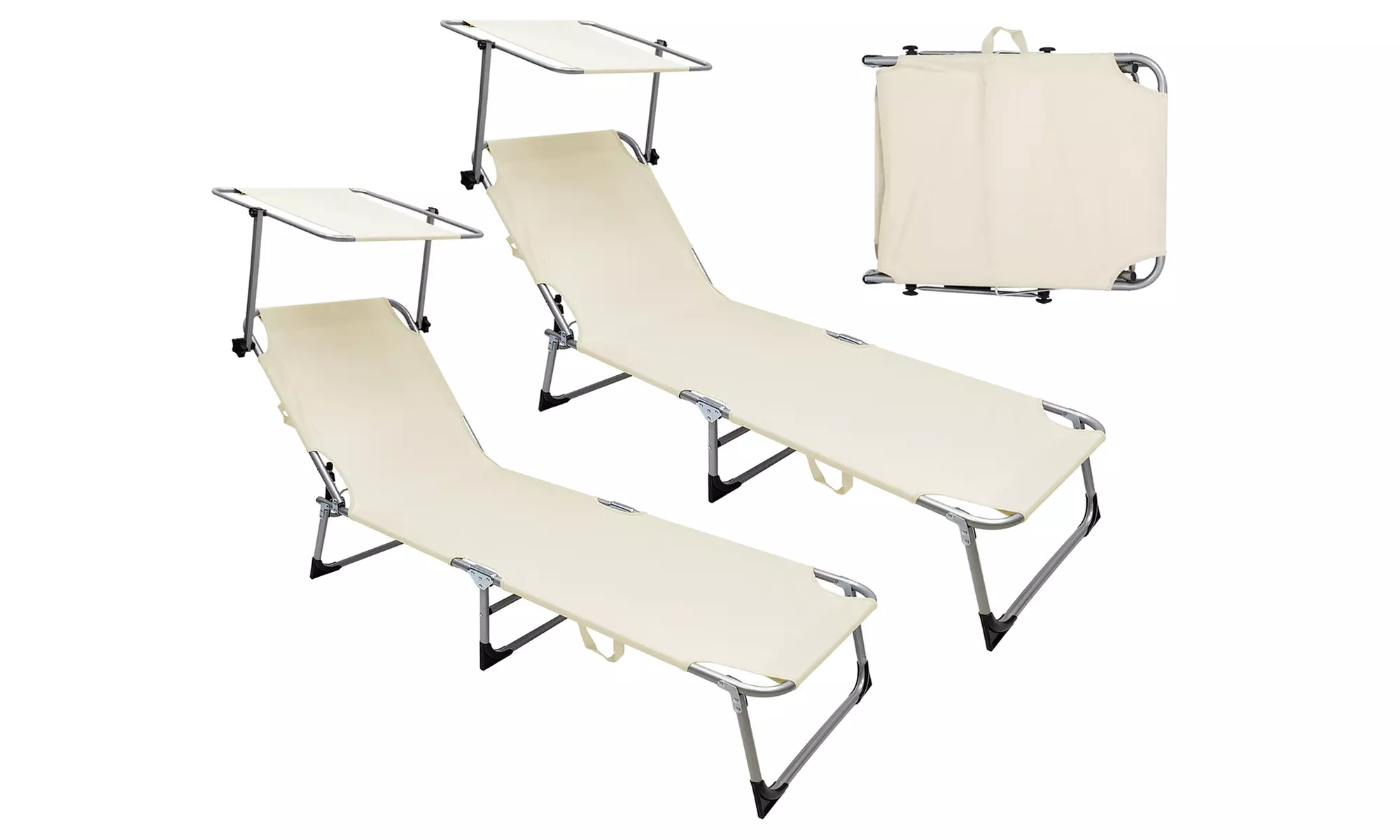 2 Sonnenliegen „Malta“ oder „Gallipoli“