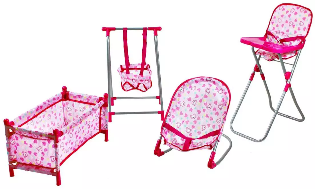 Deao Five-in-One Baby Doll Pretend Play Set with Accessories