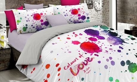 Parure copripiumino matrimoniale Kiosa disponibile in varie fantasie