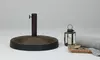 Round 55lb Wicker Style Resin Patio Umbrella Base Stand
