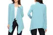 Made by Johnny Women's Basic Draped Long Sleeve Open Front Knit Cardigan - Second Medium