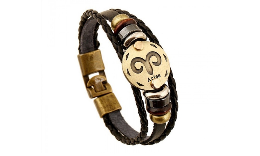 Image 3: Bracciale unisex con segno zodiacale