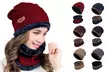 2-Piece Winter Knit Beanie Hat & Scarf Set for Men & Women - Second Medium