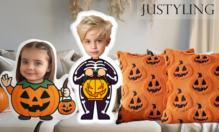 Image 1: Personalisierbares Kissen / vorgefertigte Designs mit Halloween-Motiv