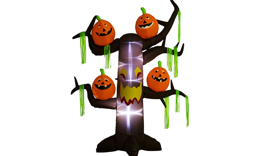 Image 18: HomCom Halloween Inflatable Tree with LED Lights
